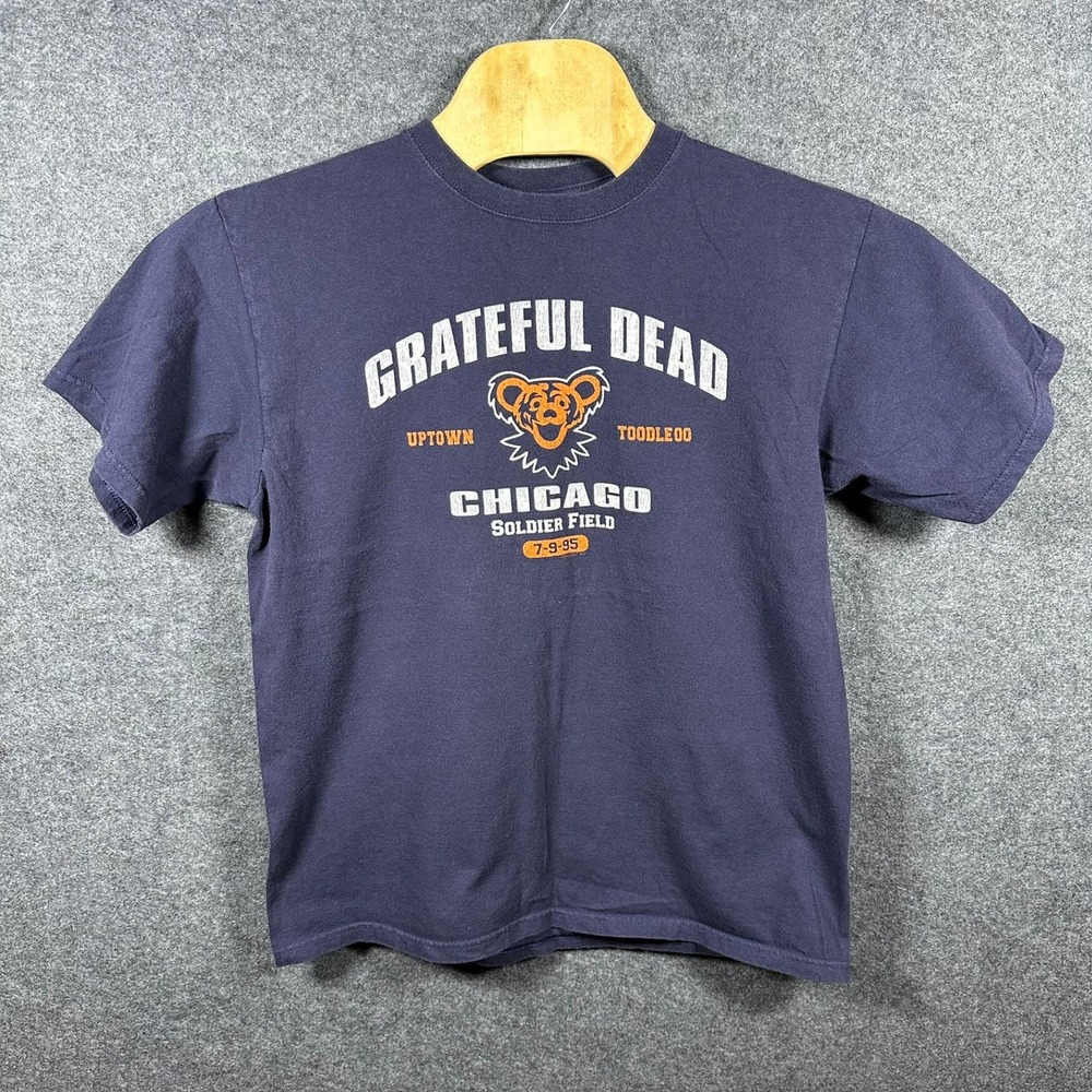 Grateful Dead Chicago Soldier Field 1995 Navy Blue Graphic T-Shirt Mens Large - Picture 2 of 6